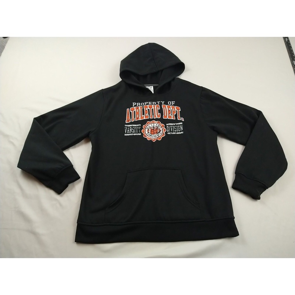 Athletic Works Hoodie Sweatshirt‎ Boys XL(18) Black Long Sleeve Pocket Sports